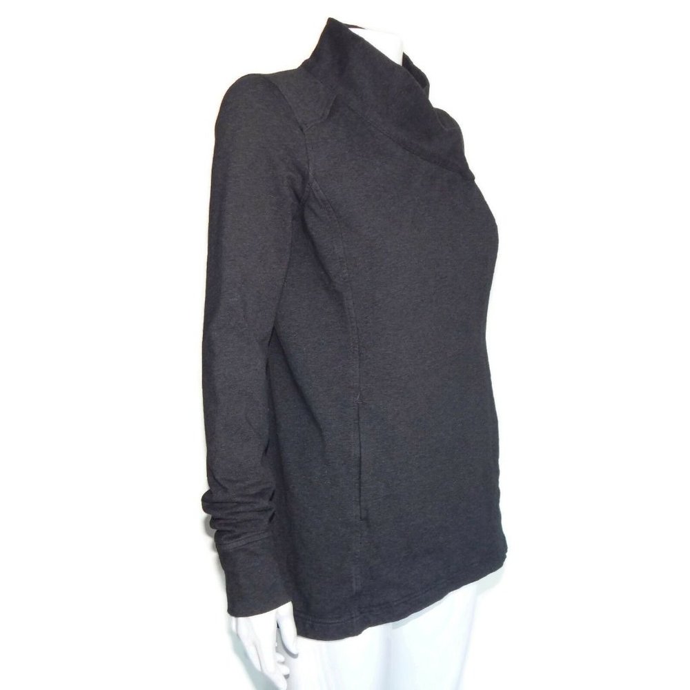 Lululemon Gray Wrap Jacket Two-Button Cotton Size… - image 3